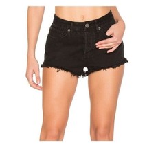 REVOLVE AMUSE SOCIETY Size 27 Black Jean EASTON Shorts Distressed Button... - $35.49