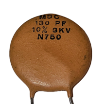 130PF 3KV Ceramic capacitor / 130 pf MDC N750 - £1.20 GBP