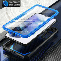 For Galaxy S21 Fe 5G Case Shockproof Full Body Cover With Screen Protector Blue - £15.97 GBP