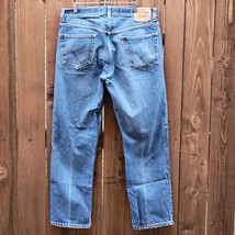 Levis 505 Denim Jeans Size 36 x 32 Medium Wash Regular Fit Distressed 2006 Y2K - £15.09 GBP