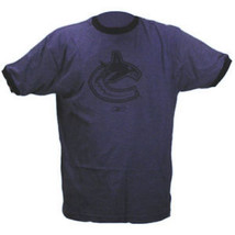 Vancouver Canucks CCM 5141 Tonal Ringer NHL Team Logo Hockey T-Shirt in size Med - £14.42 GBP