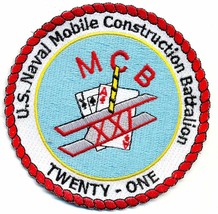 U.S. Naval Construction Battalion NMCB-21 Seabee Patch - Veteran Owned B... - £9.45 GBP