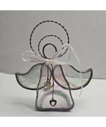 Leaded Stained Glass Angel Free Standing 7” Tall - $7.68