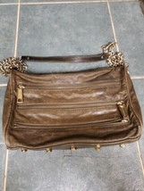 Rebecca Minkoff Crossbody Brown Bag Purse 3 Gold Zippers Detachable Chai... - $28.01