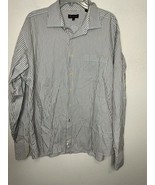 Ben Sherman Thin Stripe Long Sleeve Button Up Cotton Shirt Size 17-1/2 3... - €14,42 EUR
