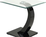 Furniture of America Augie Modern C-Shaped Tempered Glass Top 24 in. End... - $496.99
