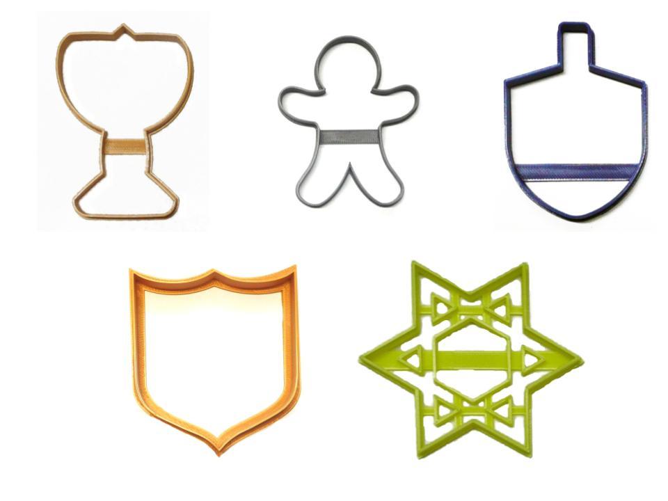 Hanukkah Chanukah Jewish Festival Of Lights Set Of 5 Cookie Cutters USA PR1415