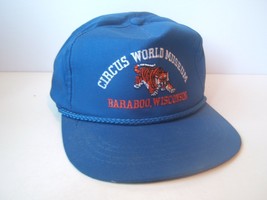 Circus World Museum Tiger Baraboo Wisconsin Hat Blue Snapback Baseball Cap - £13.24 GBP