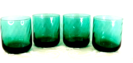 Ankor Hoking Forest Emerald Green 4 Glasses 4&quot;X3&quot;1/4 - $26.72