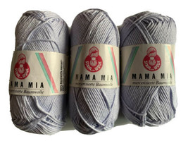 Stahl Wolle Mama Mia 100% Baumwolle mercerized cotton lot 3 color 1910 C... - £11.65 GBP