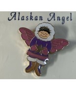 Alaska Alaskan Angel Pin Tack Pin Enamel Pink Purple Holding a Gold Tone... - £7.03 GBP