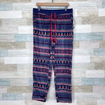 Cuddl Duds Plush Reindeer Fair Isle Pajama Pants Blue Christmas Womens L... - $29.69