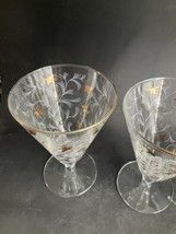 Vtg Libbey Royal Fern Stemware Goblet Wine Water Highball Drinking Glasses Set 2 - £11.95 GBP