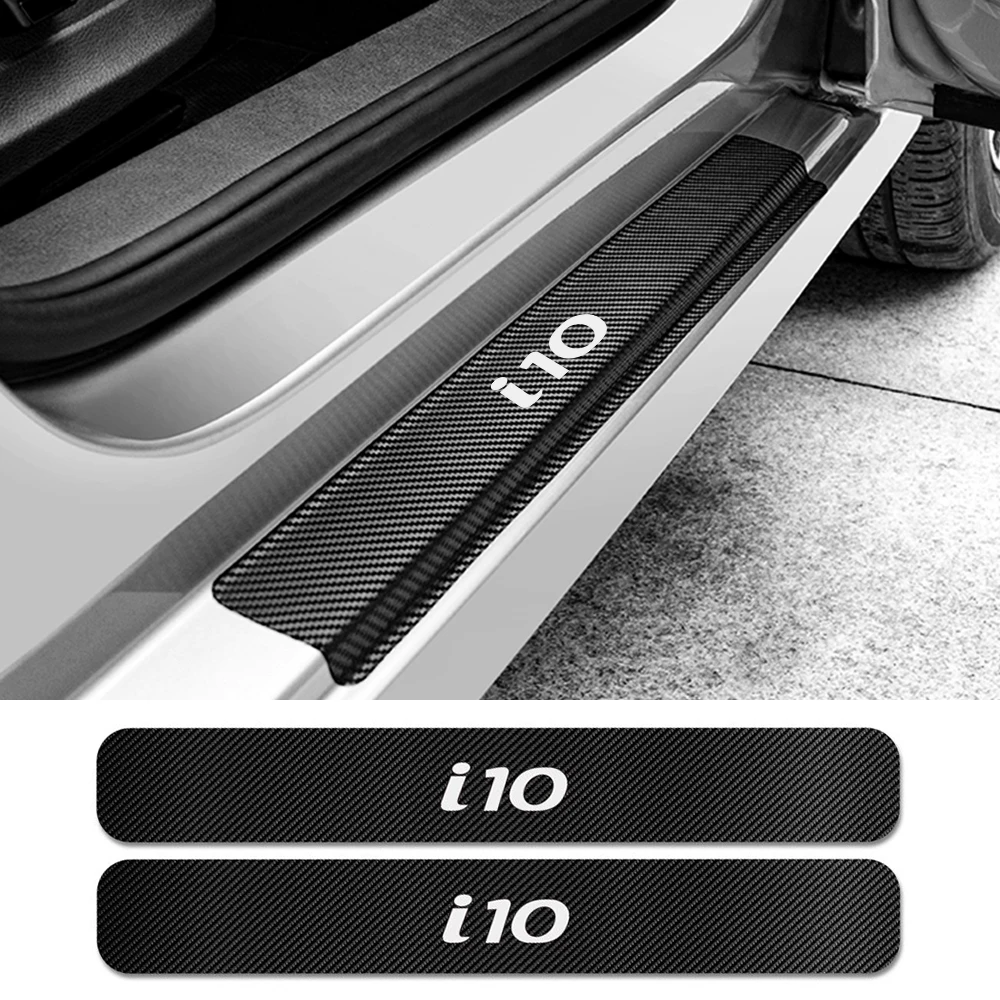 For Hyundai i10 4PCS Car Door Threshold Scuff Plate Door Sill Protector Stickers - £9.24 GBP
