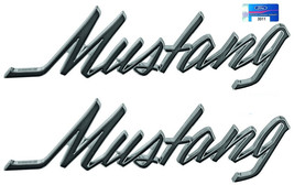 1969 1970 1971 1972 1973 Ford Mustang Fender Trunk Script Emblem Pin On Pair - $41.85