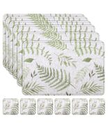 Casaido Table Placemats Set of 6 Heat Resistant Non Slip Green 17x12 - $106.45 MXN