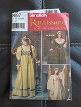 Simplicity Pattern #0687 Renaissance Dress Costume SZ 10,12,14 Schewe UNCUT - £11.38 GBP
