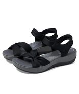 Woman&#39;s Sandals Clarks Arla Shore Black Hook &amp; Loop Comfortable ￼Size 6.5M - $68.18 CAD