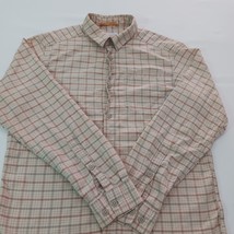 Columbia Men's Tan/Beige Long Sleeve Button Up Plaid Shirt Chest Size 42 image 10