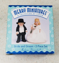 1998 Merry Miniature Figurine Hallmark Bride and Groom Madame Alexander - $12.60