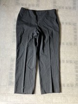 TALBOTS Gray Flat Front Hidden Classic Side Zip Signature Pants Size 12 short - $26.89