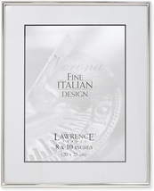 Lawrence 650080 Silver Metal 8 X 10&quot; Picture Frame - £18.04 GBP