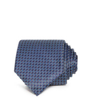 allbrand365 designer Dalton Grid Silk Classic Tie,Navy,One Size - £46.08 GBP