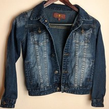 7 For All Mankind (girl) Denim button up jacket Md - £7.93 GBP