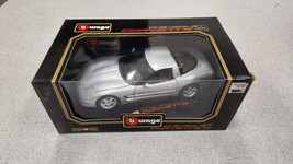 Burago 1:18 Silver 1997 Chevrolet Corvette 1:18 Diecast 3056 - £39.11 GBP