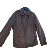 towne collection by london fog brown faux suede jacket men&#39;s L regular - $38.95