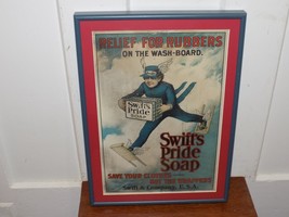 Vintage Swift’s Pride Soap Paper Advertising Framed Advertising Piece - $173.25