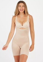 SPANX 10156R Thinstincts 2.0 Open-Bust Mid-Thigh Bodysuit Size MEDIUM - £28.87 GBP