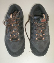 Harley Davidson Hiking Boots Leather &amp; Nylon Uppers Black Orange Size 10 - £55.62 GBP