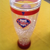 Phillies MLB mug glass Duck House large cooler insulated heavy plastic white red - £10.21 GBP