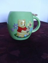 The Disney Store Winnie the Pooh  3D Flower Handle Green Coffee Mug Cup - $15.83