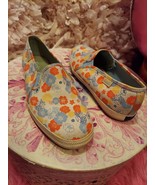 KEDS Double Decker Flower Sneakers Shoe 7 Office Casual White Blue Yello... - $559.01 MXN