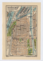 1933 Vintage City Map Of Mannheim / BADEN-WÜRTTEMBERG / Germany - $23.05