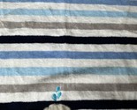 Garanimals Whale Polyester Fleece Blue Gray Striped Plush Baby Boy Blanket - £23.17 GBP