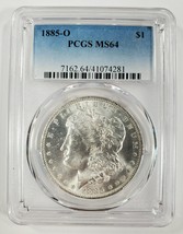 1885-O $1 Silver Morgan Dollar Graded by PCGS as MS-64 - £116.84 GBP