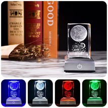 3D Crystal Ball Cube Figurine I Love You, With Led Touch Base, 6 Colors Nightlig - $36.99