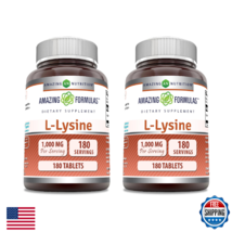 Amazing Formulas L-Lysine 1000mg Amino Acid Supplement Tablets Non-GMO G... - $41.91