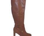 Naturalizer Henny Knee-High Buckle Detail Tall Dress Boots cafe Leather ... - $49.45