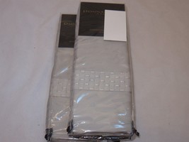 2 Donna Karan Essential Silky Stripe Standard Platinum Shams - $87.25