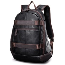 New Men High Quality PU Leather BackpaLarge Capacity Travel Rucksack Casual Shou - £75.43 GBP