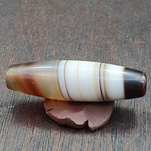 Antique Old Yemeni Agate Natural Rare pattern Banded Agate Bead 37.3mm BD-12 - £46.26 GBP