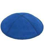 Royal Blue Suede Kippah - £6.68 GBP