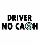 Picniva 2Pack 5&quot; Drive No Cash Taxi Notice/Warning/Reminder Sign Sticker... - $8.05 CAD
