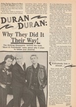Duran Duran teen magazine pinup clipping their way Bop Tiger Beat articl... - $1.50