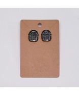 Basket Earrings - MVB Signed Pewter - Vintage 1984 - Silver Toned - Frui... - $305.77 MXN