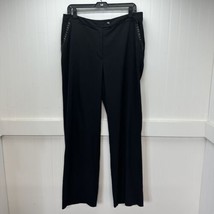 Chicos Pants 2 Womens 12 Large Black Zenergy Wide Leg Lightweight Travel Minimal - £16.07 GBP